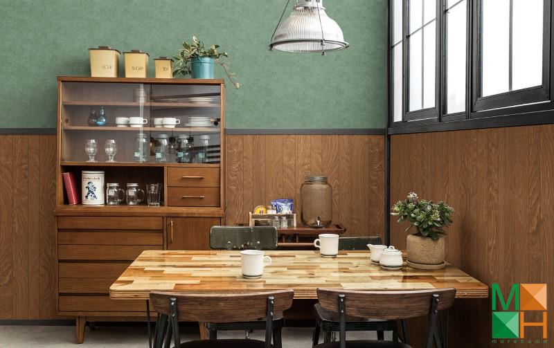 Giấy dán tường Nhật Bản giả gỗ được dán tại Liên Hà, Đông Anh, Hà Nội P026_02_6004_6008
