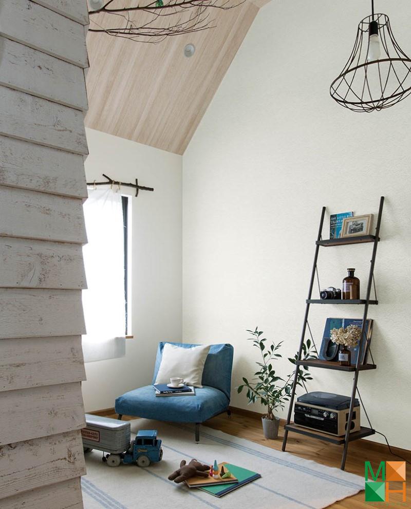 Giấy dán tường Nhật Bản đơn sắc được dán tại Hồng Phong, Chương Mỹ, Hà Nội P034_02_6023_6024_6088