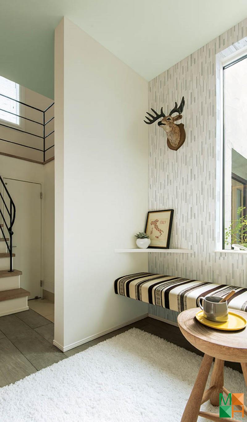 Giấy dán tường Nhật Bản phong cách hiện đại được dán tại Lệ Chi, Gia Lâm, Hà Nội P043_01_6048_6049_6344