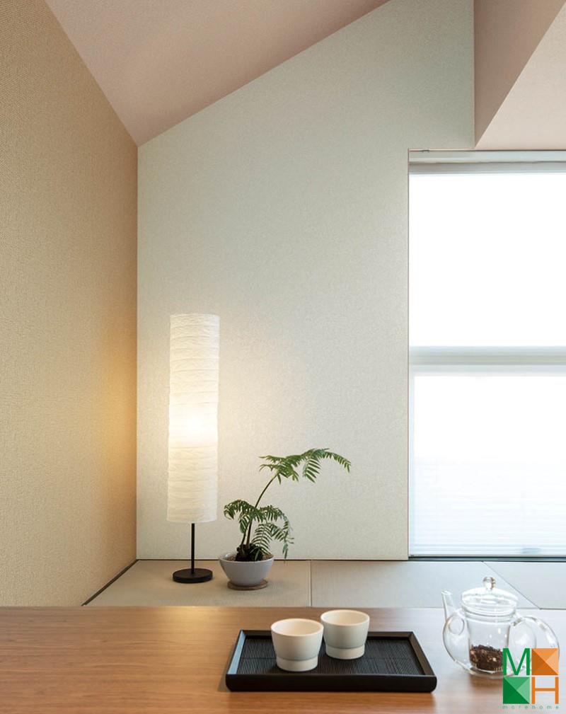 Giấy dán tường Nhật Bản đơn sắc được dán tại Hữu Văn, Chương Mỹ, Hà Nội P067_01_6120_6121_6327