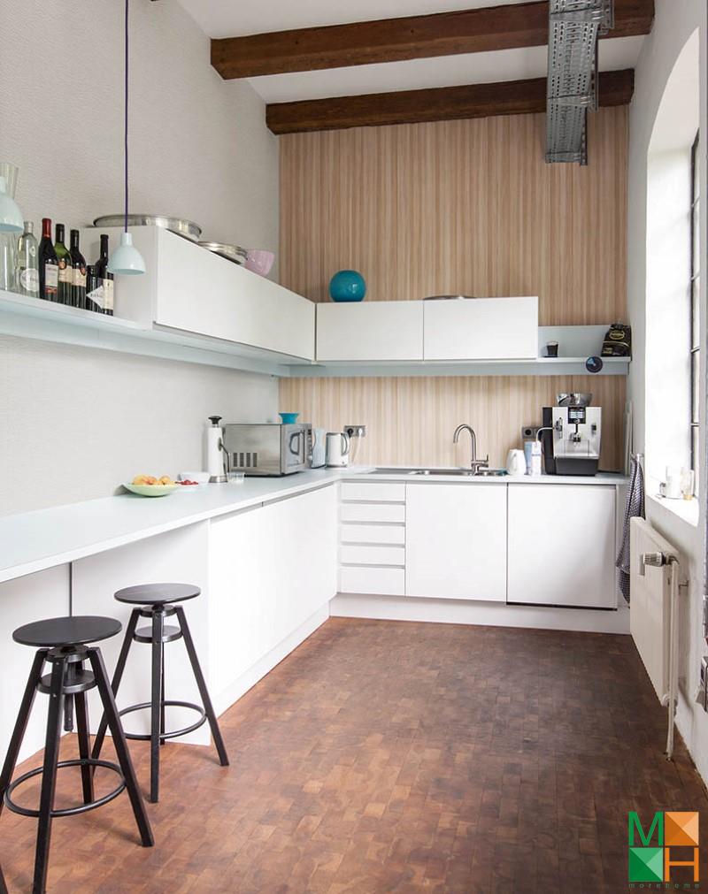 Giấy dán tường Nhật Bản giả gỗ được dán tại Nguyên Khê, Đông Anh, Hà Nội P077_02_6138_6139_6575