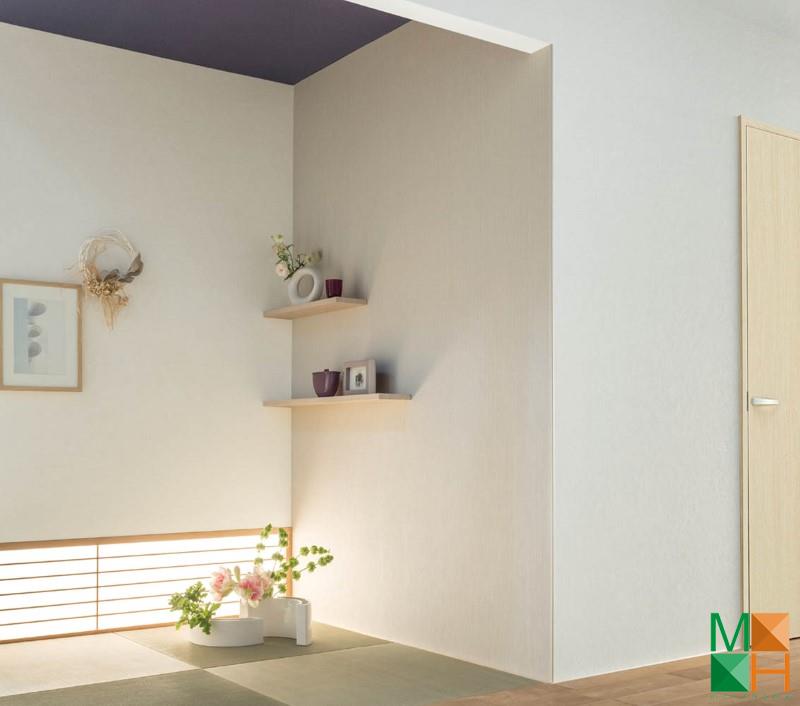 Giấy dán tường Nhật Bản đơn sắc được dán tại Mỹ Lương, Chương Mỹ, Hà Nội P106_02_6224_6225_6315_STK13120