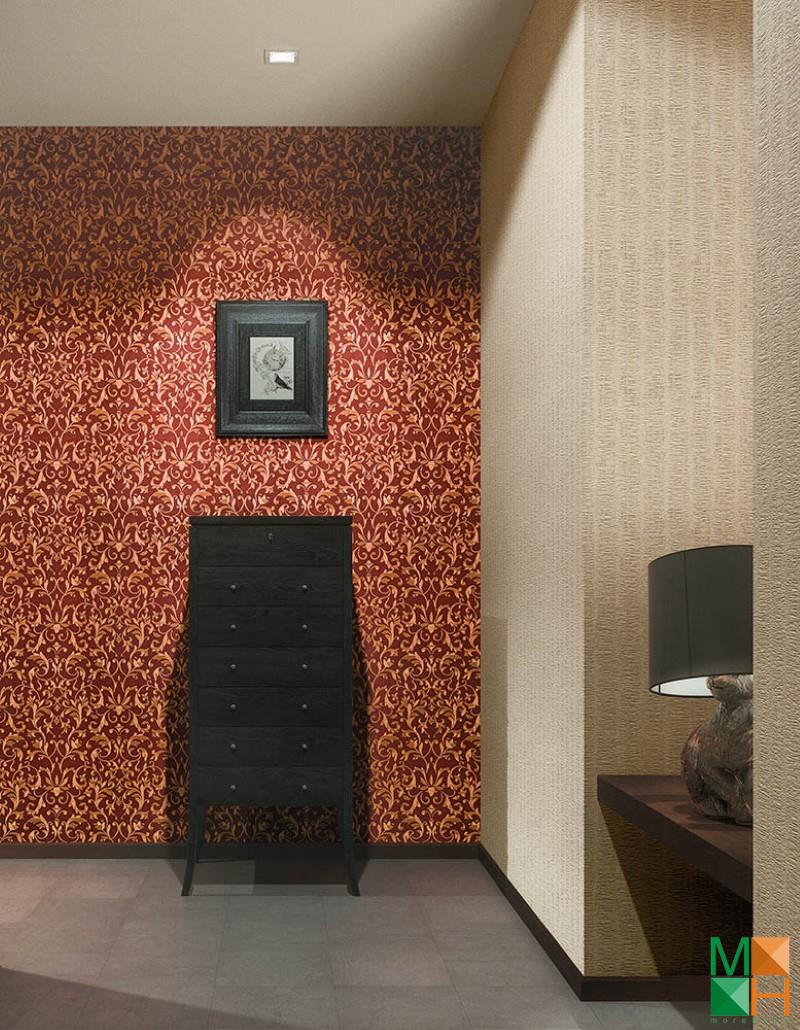 Giấy dán tường Nhật Bản cổ điển được dán tại Vạn Thắng, Ba Vì, Hà Nội P116_01_6238_6239_62481