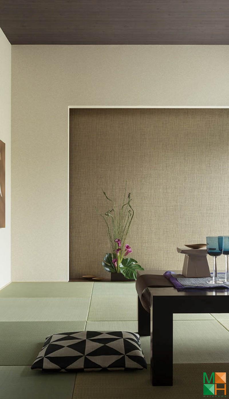 Giấy dán tường Nhật Bản đơn sắc được dán tại Phụng Châu, Chương Mỹ, Hà Nội P140_01_6309_6310_6425