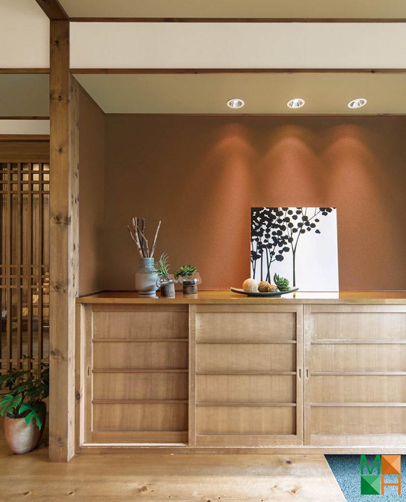 Giấy dán tường Nhật Bản đơn sắc được dán tại Tiên Phương, Chương Mỹ, Hà Nội P191_02_6430_6431_6592