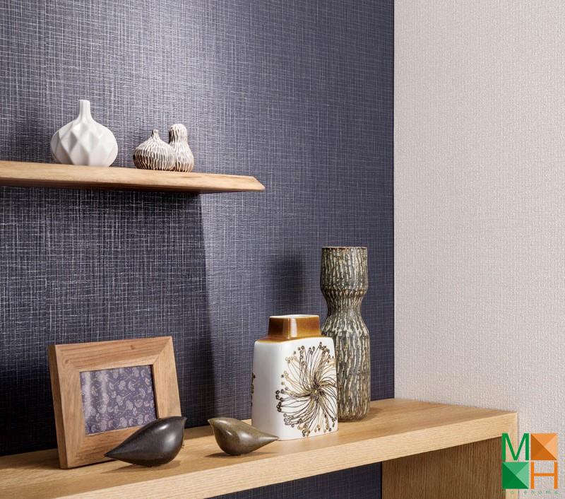 Giấy dán tường Nhật Bản giả vải được dán tại Xuân Canh, Đông Anh, Hà Nội P196_02_6446_6447