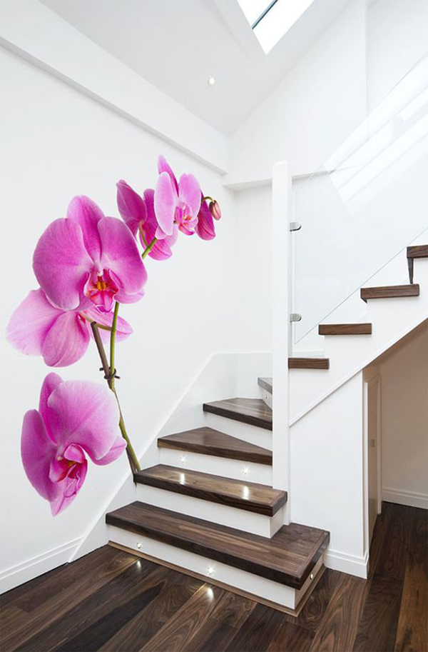 Giấy dán tường nhật bản với hình ảnh hoa lá đẹp mắt