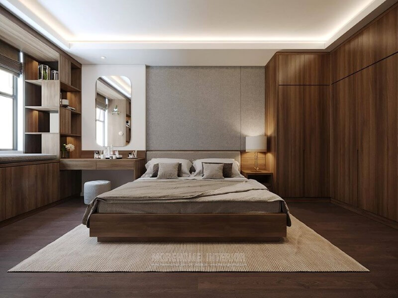 Thiết kế nội thất phòng ngủ chung cư hiện đại Thiết kế chung cư