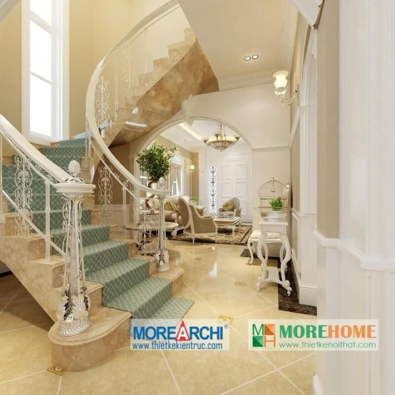 Thiết kế nội thất biệt thự cao cấp phong cách tân cổ điển tại Mỹ Đình