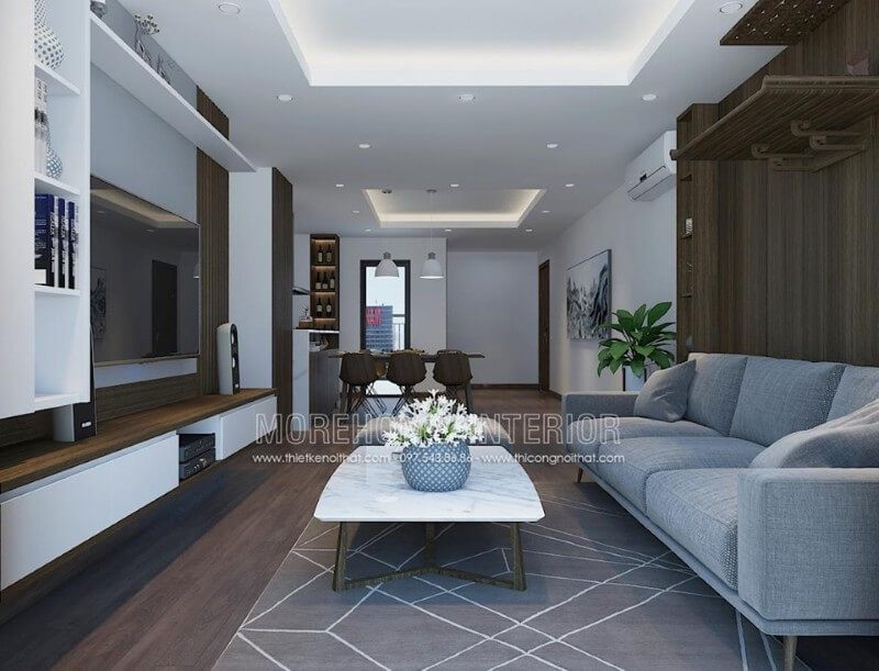 Kệ TV có thiết kế trẻ trung, hiện đại và được làm từ chất liệu gỗ công nghiệp được xử lý trơn tru, giúp cho nó trở nên đẹp mắt hơn.